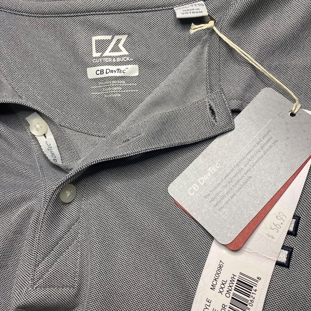 NWT WVU Cutter & Buck Grey Polo- size XXXL - Picture 2 of 7